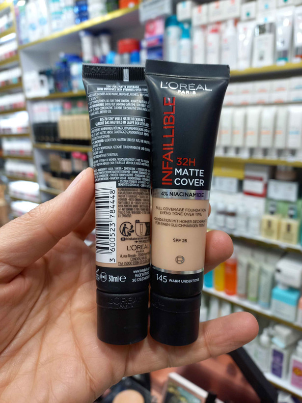 کرمپودر لورال تیوپی شماره رنگ ۱۱۵ مدل اینفالیبل مت کاور ۳۲ ساعته