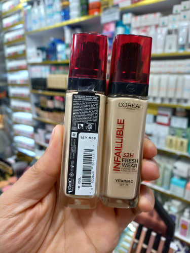 کرمپودر لورال شیشه ای در قرمز اینفالیبل شماره رنگ ۱۳۰