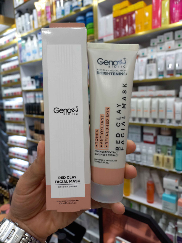 ماسک صورت ژنو بایوتیک مدل Red Clay حجم 100 میلی لیتر