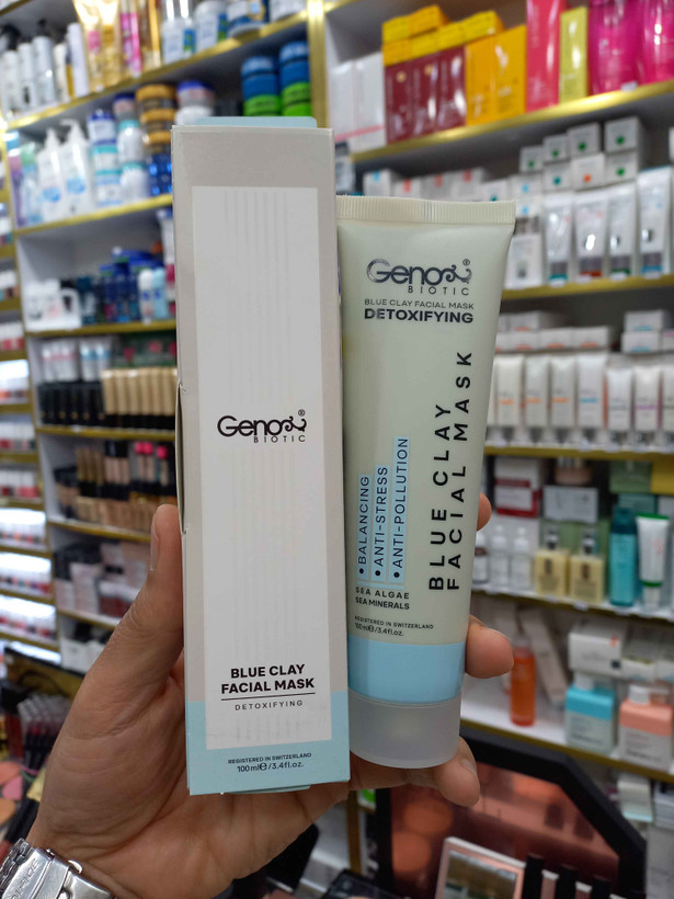 ماسک صورت ژنوبایوتیک مدل Blue Clay حجم 100 میلی لیتر
