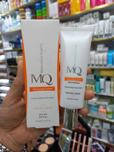 ضدآفتاب بایوتچ ام کیو بژطبیعی روشن کننده و ضدلک spf50 حجم ۵۵ میلی لیتری