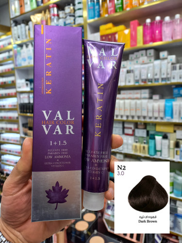 رنگ مو N2 قهوه ای تیره وال وار لوآمونیاک حجم۱۲۰میلی لیتر