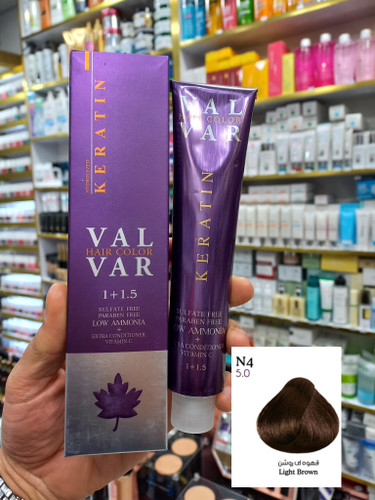 رنگ مو وال وار N4 قهوه ای روشن لوآمونیاک حجم ۱۲۰ میلی لیتر