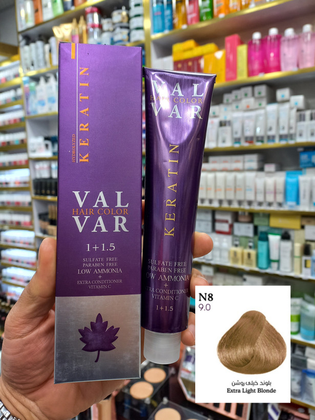 رنگ مو وال وار N8 بلوند خیلی روشن لوآمونیاک حجم ۱۲۰ میلی لیتر