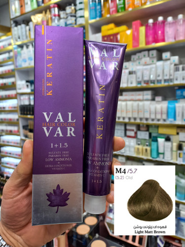 رنگ مو وال وار M4 قهوه ای زیتونی روشن لوآمونیاک حجم ۱۲۰ میلی لیتر