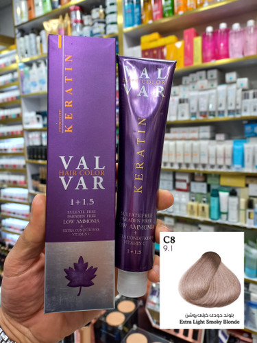 رنگ مو وال وار C8 بلوند دودی خیلی روشن لوآمونیاک حجم ۱۲۰ میلی لیتر