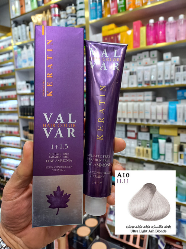 رنگ مو وال وار A10 بلوند خاکستری خیلی خیلی روشن لوآمونیاک حجم ۱۲۰ میلی لیتر