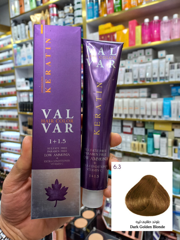 رنگ مو وال وار ۶.۳ بلوند طلایی تیره لوآمونیاک حجم ۱۲۰ میلی لیتر