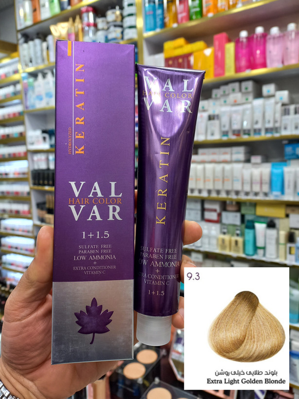 رنگ مو وال وار ۹.۳ بلوند طلایی خیلی روشن لوآمونیاک حجم ۱۲۰ میلی لیتر