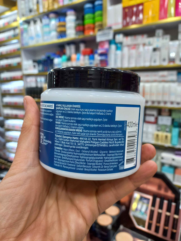 ماسک مو گلیس آبی (باآبکشی) حجم ۴۰۰ میلی لیتر