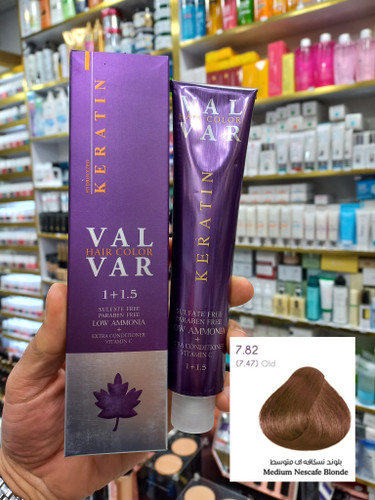 رنگ مو وال وار بلوند نسکافه ای متوسط ۷.۸۲ لوآمونیاک حجم ۱۲۰ میلی لیتر