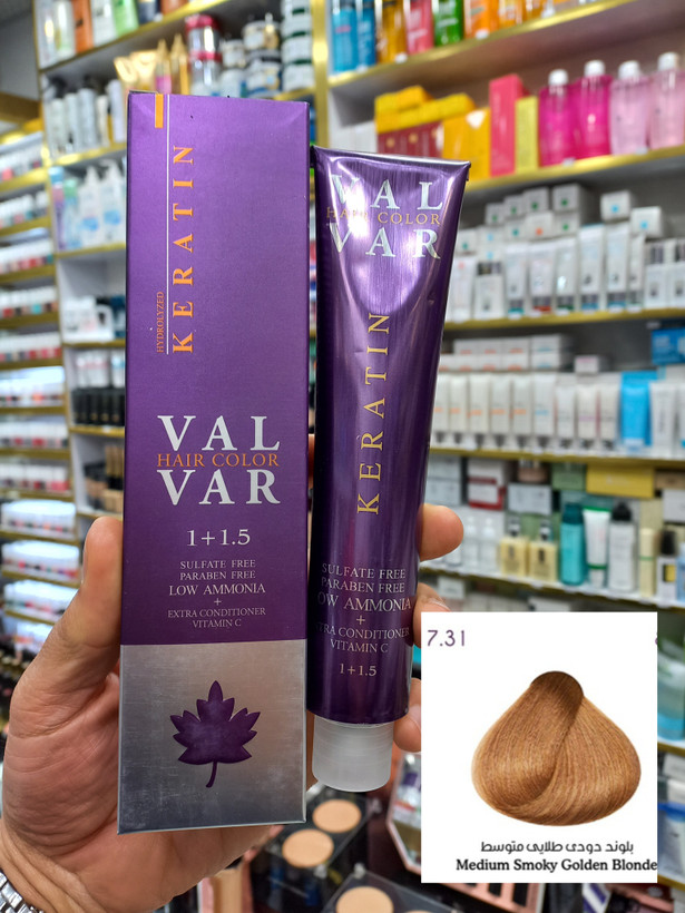 رنگ مو وال وار بلوند دودی طلایی متوسط ۷.۳۱ لوآمونیاک حجم ۱۲۰ میلی لیتر