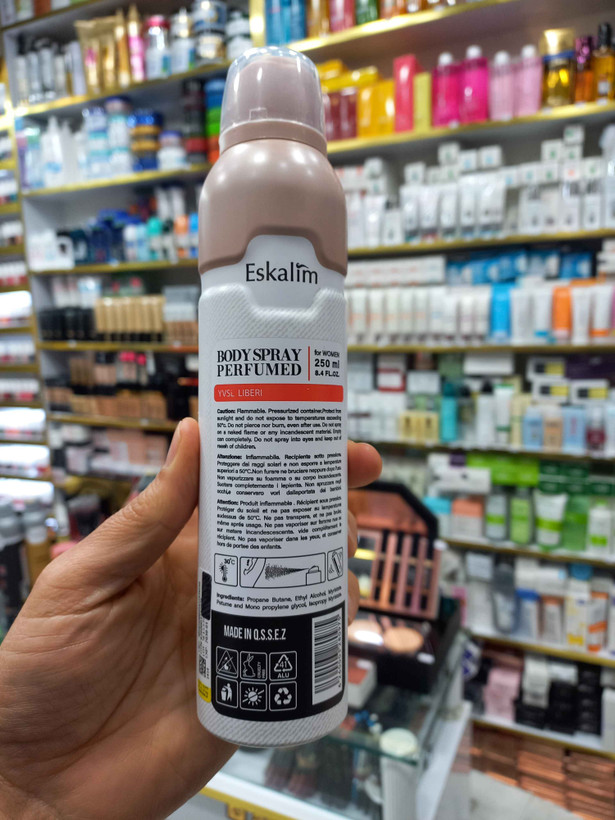 بادی اسپری پرفیوم اسکالیم رایحه لیبر مناسب برای خانمها با حجم ۲۵۰ میلی لیتر