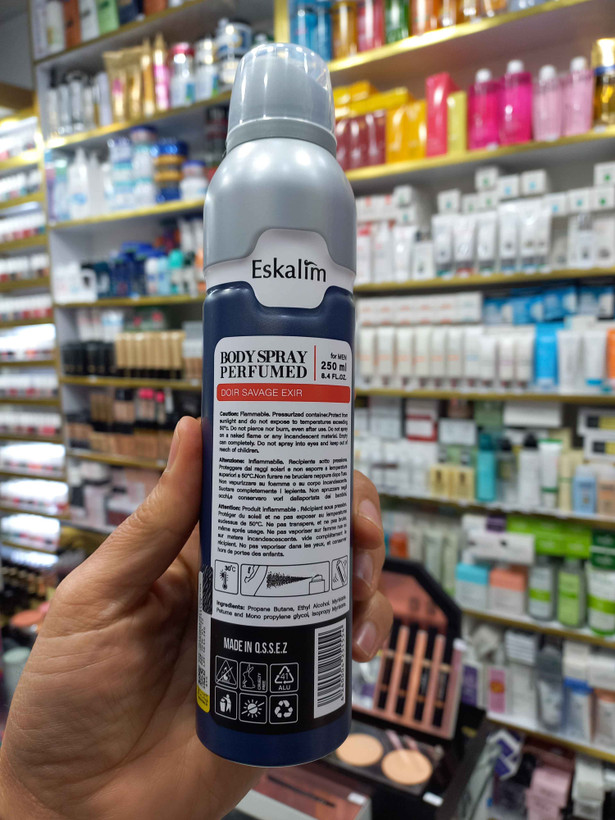 بادی اسپری پرفیوم اسکالیم رایحه ساواچ الکسیر مناسب برای آقایون با حجم ۲۵۰ میلی لیتر