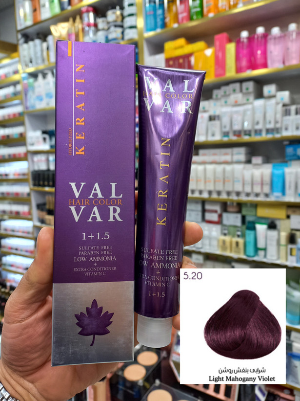 رنگ مو وال وار ۵.۲۰ شرابی بنفش روشن لوآمونیاک حجم ۱۲۰ میلی لیتر