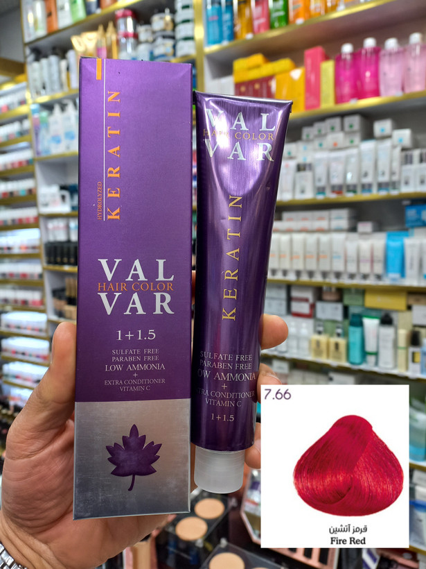 رنگ مو وال وار ۷.۶۶ قرمز آتشین لوآمونیاک حجم ۱۲۰ میلی لیتر