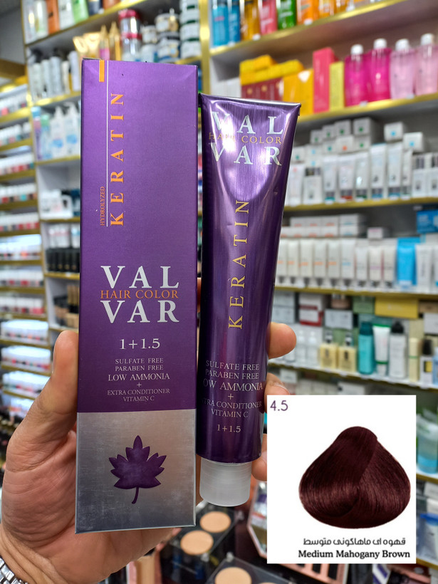 رنگ مو وال ۴.۵ قهوه ای ماهاگونی متوسط لوآمونیاک حجم ۱۲۰ میلی لیتر