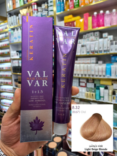 رنگ مو وال وار ۸.۳۲ بلوند بژروشن لوآمونیاک حجم ۱۲۰ میلی لیتر