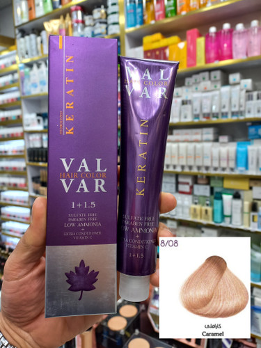 رنگ مو وال وار 8/08 کاراملی لوآمونیاک حجم ۱۲۰ میلیلیتر