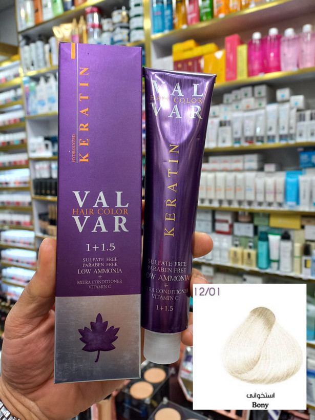 رنگ مو وال وار 12/01 استخوانی لوآمونیاک حجم ۱۲۰ میلیلیتر