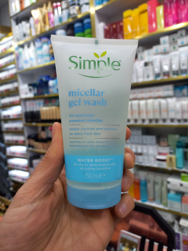 ژل شستشو صورت سیمپل سری میسلار مدل واتر بوست حجم 150میل