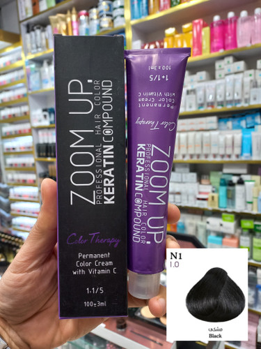 رنگ مو زوم آپ N1 مشکی حجم ۱۰۰ میلی لیتر