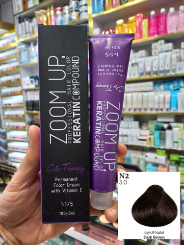 رنگ مو زوم آپ N2 قهوهای تیره حجم ۱۰۰ میلیلیتر