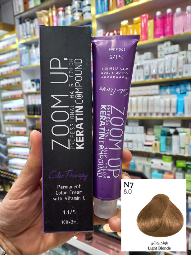 رنگ مو زوم آپ N7 بلوند روشن حجم ۱۰۰ میلی لیتر