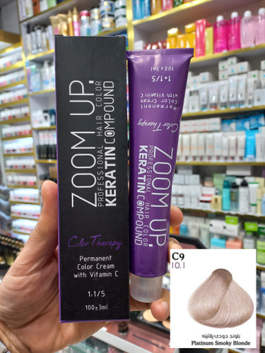 رنگ مو زوم آپ C9 بلوند دودی پلاتینه حجم ۱۰۰ میلی لیتر