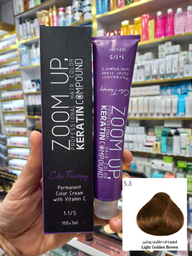 رنگ مو زوم آپ 5.3 قهوهای طلایی روشن حجم ۱۰۰ میلی لیتر