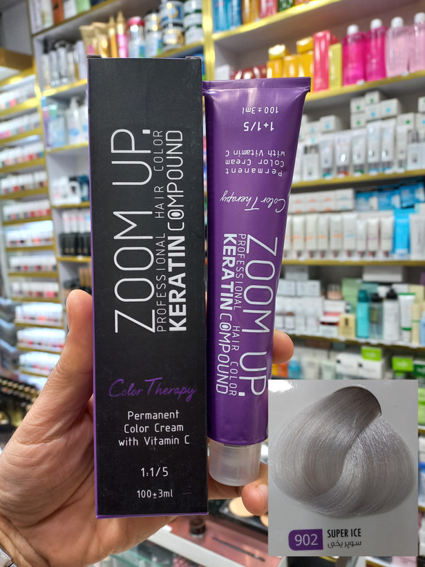 رنگ مو زوم آپ 902 سوپر یخی حجم ۱۰۰ میلی لیتر