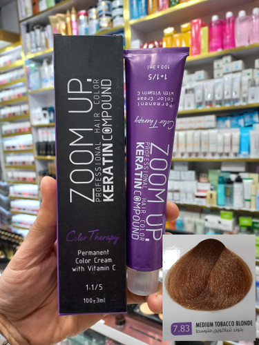 رنگ مو متوسط 7.83 بلوند تنباکویی متوسط حجم ۱۰۰ میلی لیتر