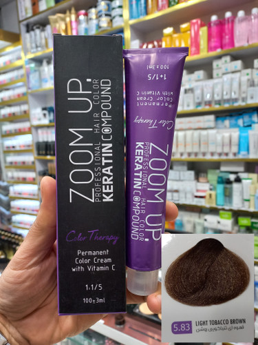 رنگ مو زوم آپ 5.83 قهوهای تنباکویی روشن حجم ۱۰۰ میلی لیتر