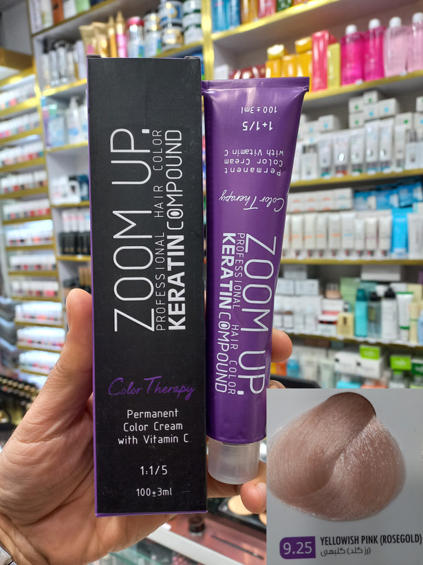 رنگ مو زوم آپ 9.25 (رزگلد) گلبهی حجم ۱۰۰ میلی لیتر