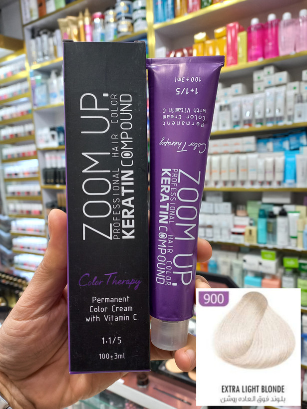 رنگ مو زوم آپ 900 بلوند فوقالعاده روشن حجم ۱۰۰ میلی لیتر