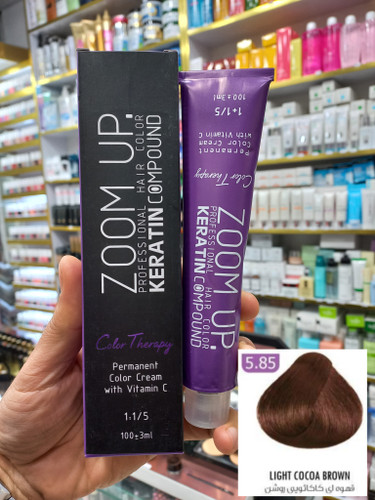 رنگ مو زوم آپ 5.85 قهوهای کاکائویی روشن حجم ۱۰۰ میلی لیتر