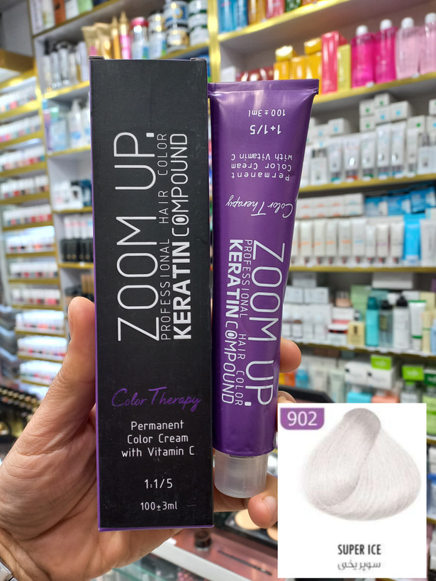 رنگ مو زوم آپ 902 سوپر یخی حجم ۱۰۰ میلی لیتر