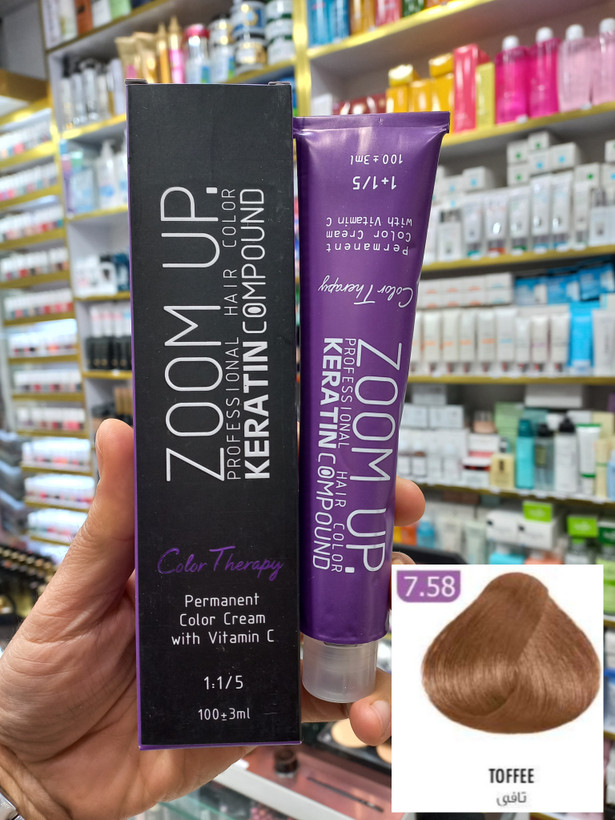 رنگ مو زوم آپ 7.58 تافی حجم ۱۰۰ میلی لیتر