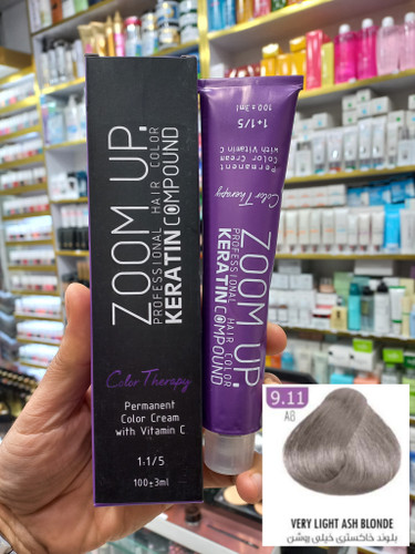 رنگ مو زوم آپ A8 بلوند خاکستری خیلی روشن حجم ۱۰۰ میلیلیتر