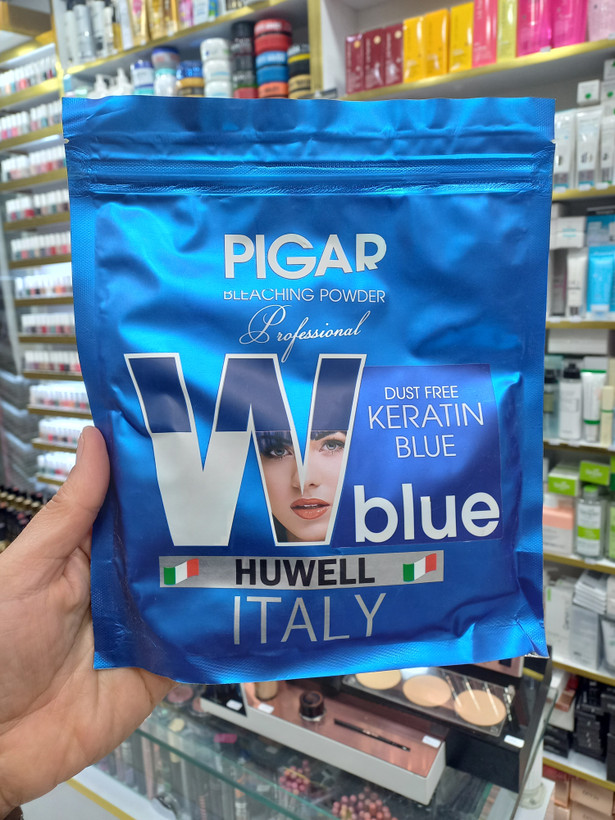 پودر دکلره پیگار آبی DUST FREE KERATIN حجم 400گرمی