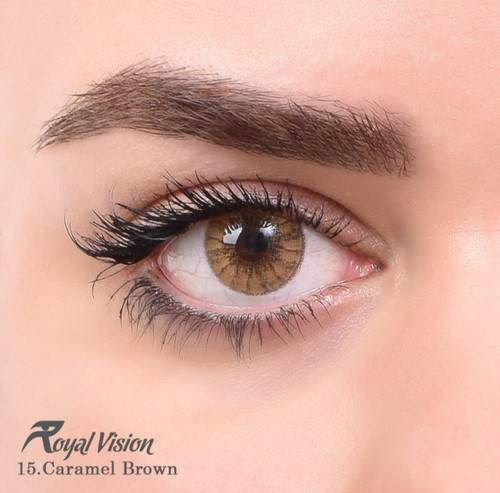 لنز چشم رنگی رویال ویژن 15-Caramel Brown