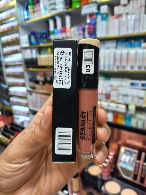 رژلب مایع مات استنلی شماره 03 حجم 6 میلیلیتر | رنگدانه فوقالعاده، ماندگاری بالا، بافت سبک و پوشش مخملی