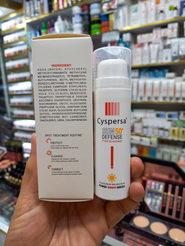 ضد آفتاب فلوئیدی سیسپرسا Sun Defence SPF50 حجم ۵۰ml | محافظت قوی UVA/UVB مناسب انواع پوست